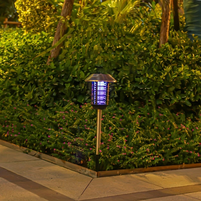 Shenzhi Tech Solar Bug Zapper Lights, LED Landscape Lighting with UV Light and Mosquito Killer 2 in 1, Outdoor Garden Patio Backyard Camping Lighting, PVC Material, Solar Powered, Bug Trap