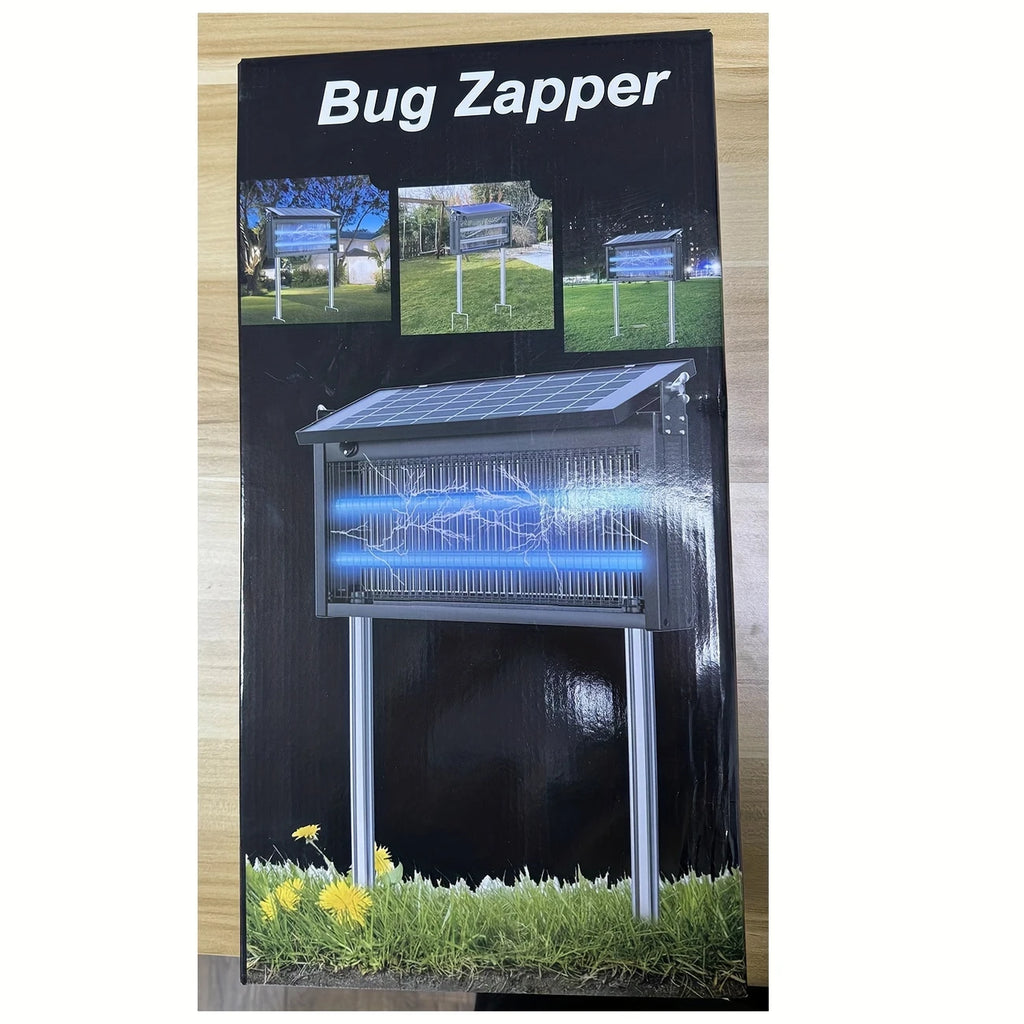 Solar-Powered Mosquito Lamp for Outdoor Patios And Gardens, Insect Control, Charges with Solar Panels, Lithium Battery, Easy to Install, Measures 30.48X20.32 cm.