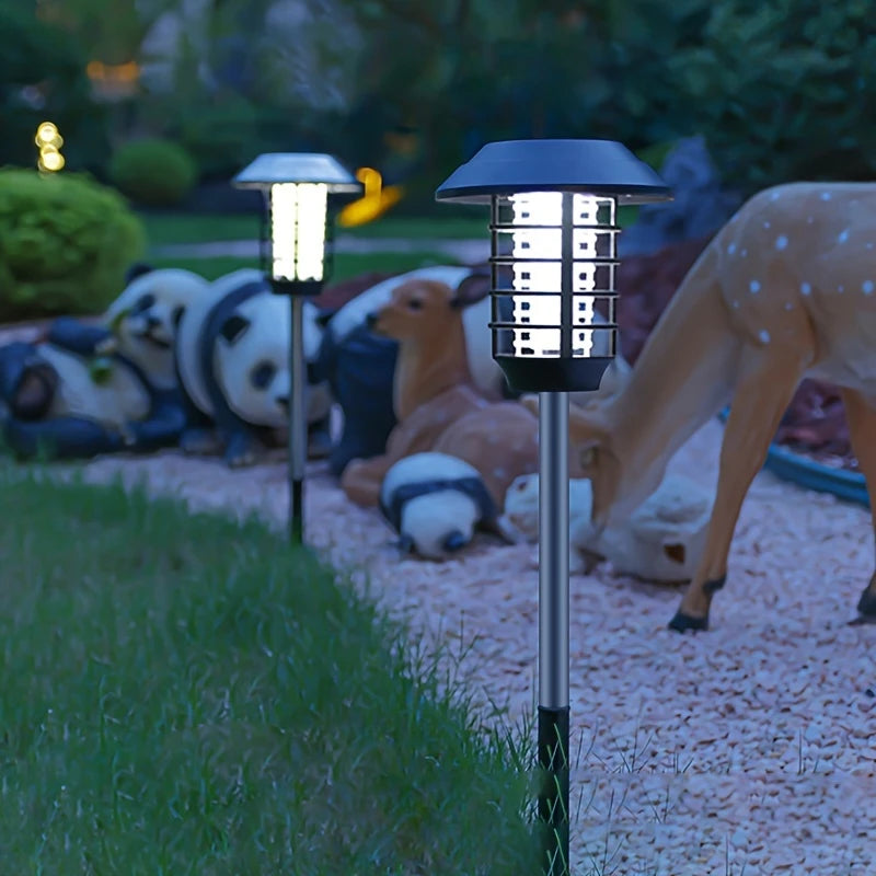 Shenzhi Tech Solar Bug Zapper Lights, LED Landscape Lighting with UV Light and Mosquito Killer 2 in 1, Outdoor Garden Patio Backyard Camping Lighting, PVC Material, Solar Powered, Bug Trap