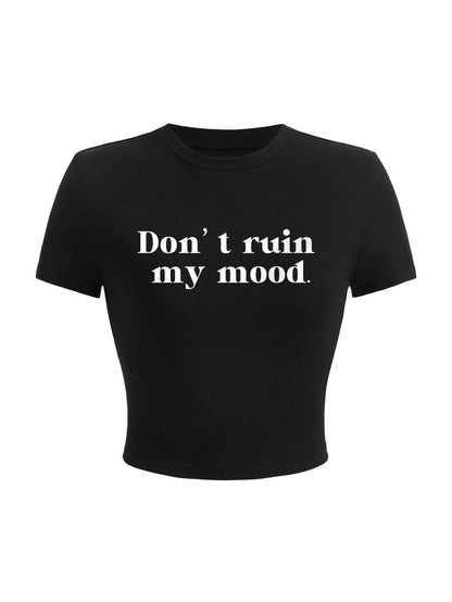 SOLY HUX Womens Y2K Graphic Crop Top Short Sleeve Sexy Cute T-Shirts Tee Crop Top Letter Black XS