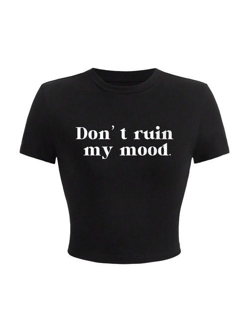 SOLY HUX Womens Y2K Graphic Crop Top Short Sleeve Sexy Cute T-Shirts Tee Crop Top Letter Black XS