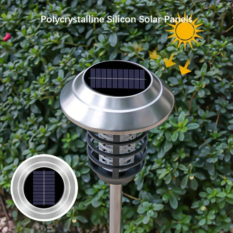 Shenzhi Tech Solar Bug Zapper Lights, LED Landscape Lighting with UV Light and Mosquito Killer 2 in 1, Outdoor Garden Patio Backyard Camping Lighting, PVC Material, Solar Powered, Bug Trap